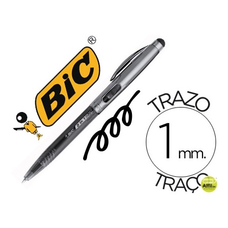 BOLIGRAFO BIC CRISTAL STYLUS 2 IN 1 CON PUNTERO PARA PANTALLA RETRACTIL TINTA ACEITE 1 MM COLOR NEGR