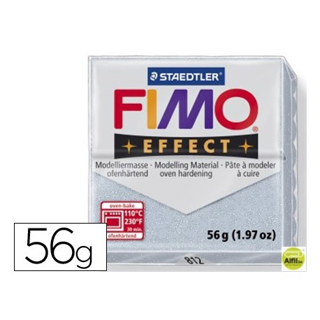 PASTA STAEDTLER FIMO EFFECT 56 GR PURPURINA PLATA