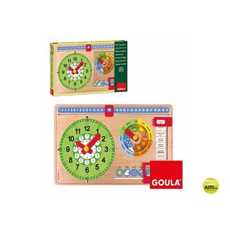 JUEGO GOULA DIDACTICO RELOJ CALENDARIO CASTELLANO