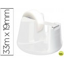 PORTARROLLO SOBREMESA TESA PLASTICO EASY CUT COMPACT BLANCO PARA ROLLO DE 33M X19 MM