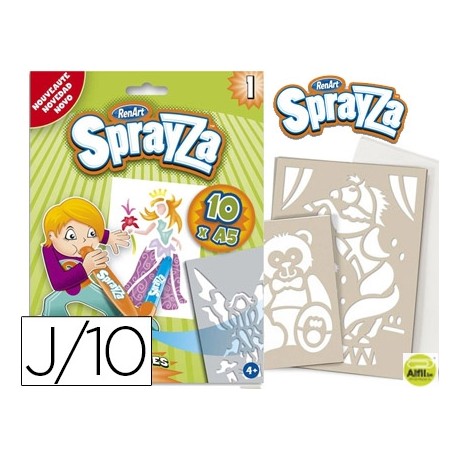 PLANTILLA SPRAYZA PARA DECORAR MODELO 1 SET 10 MODELOS