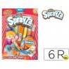 ROTULADOR SPRAYZA CAJA DE 6 COLORES SURTIDOS MATES + 1 PLANTILLA