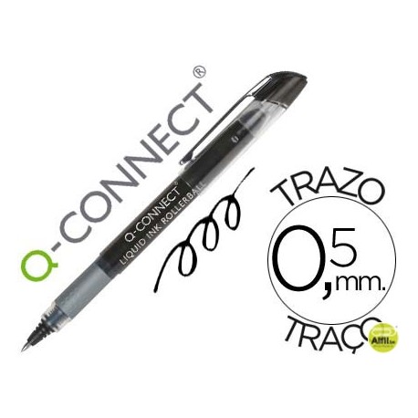 ROTULADOR Q-CONNECT ROLLER BALL NEGRO 0,7 MM