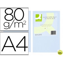 PAPEL COLOR Q-CONNECT DIN A4 80GR CELESTE PAQUETE DE 500 HOJAS