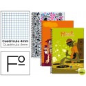 BLOC ESPIRAL LIDERPAPEL FOLIO 80 H CUADRO 4 MM TAPA CARTONCILLO 60 GR FANTASIA TEEN MONSTER