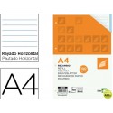 RECAMBIO LIDERPAPEL A4 100 HOJAS 100 G/M2 RAYADO HORIZONTAL 4 TALADROS BANDAS DE 5 COLORES