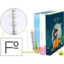 CARPETA LIDERPAPEL 4 ANILLAS 25 MM REDONDAS CARTON FORRADO FOLIO FANTASIA MAGIC DOLLIES