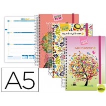 AGENDA ESCOLAR LIDERPAPEL 14-15 FANTASIA DIN-A5 70 HOJAS SPRING TIME TAPA FORRADA