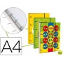 CARPETA LIDERPAPEL DINA4 FORRA DA CON RECAMBIO 120H 70GR 5MM 4 AN REDONDAS 20MM CIERRE GOMAFANTASIA