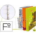 CARPETA LIDERPAPEL 4 ANILLAS 25 MM REDONDAS CARTON FORRADO FOLIO FANTASIA TEEN MONSTERS
