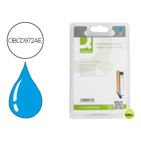INK-JET Q-CONNECT COMPATIBLE HP 920XL CYAN 700 PAG OFFICEJET/920/650
