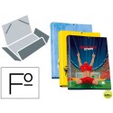 CARPETA LIDERPAPEL GOMAS SOLAPAS FOLIO TRES SOLAPAS FANTASIA SPORT STARS