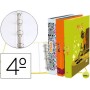 CARPETA LIDERPAPEL 4 ANILLAS 25 MM REDONDAS CARTON FORRADO CUARTO FANTASIA TEEN MONSTERS