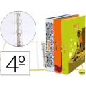 CARPETA LIDERPAPEL 4 ANILLAS 25 MM REDONDAS CARTON FORRADO CUARTO FANTASIA TEEN MONSTERS