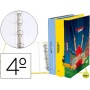 CARPETA LIDERPAPEL 4 ANILLAS 25 MM REDONDAS CARTON FORRADO CUARTO FANTASIA SPORT STARS