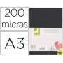 TAPA DE ENCUADERNACION Q-CONNECT ACETATO DIN A3 OPACA NEGRA 200 MC