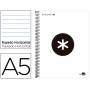 BLOC ESPIRAL LIDERPAPEL A5 MICRO ANTARTIK TAPA FORRADA 120 H 100G HORIZONTAL 5 BANDAS6 TALADROS COLO