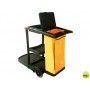 CARRO DE LIMPIEZA Q-CONNECT DE POLIPROPILENO CON RUEDAS 58X24X96 CMS