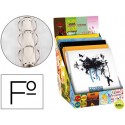 CARPETA LIDERPAPEL 4 ANILLAS 25 MM FANTASIA CARTON FORRADO FOLIO EXPOSITOR DE 14 UNIDADES SURTIDAS 2