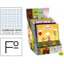 BLOC ESPIRAL LIDERPAPEL FOLIO 80 HOJAS CUADRO 4MM FANTASIA EXPOSITOR 40 UNIDADES SURTIDAS 2014