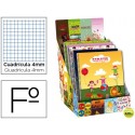 BLOC ESPIRAL LIDERPAPEL FOLIO 80 HOJAS CUADRO 4MM FANTASIA EXPOSITOR 40 UNIDADES SURTIDAS 2014
