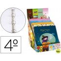 CARPETA LIDERPAPEL 4 ANILLAS 25MM FANTASIA CARTON FORRADO CUARTO EXPOSITOR DE 28 UNIDADES SURTIDAS 2