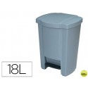 PAPELERA CONTENEDOR Q-CONNECT PLASTICO CON TAPADERA Y PEDAL 18L 650X330X515 MM