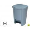 PAPELERA CONTENEDOR Q-CONNECT PLASTICO CON TAPADERA Y PEDAL 18L 650X330X515 MM
