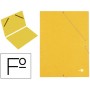 CARPETA LIDERPAPEL GOMAS CARTON SIMIL-PRESPAN SENCILLA FOLIO AMARILLA