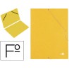 CARPETA LIDERPAPEL GOMAS CARTON SIMIL-PRESPAN SENCILLA FOLIO AMARILLA