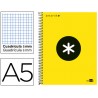 BLOC ESPIRAL LIDERPAPEL A5 MICRO ANTARTIK TAPA FORRADA 120 H 100G CUADRO 5 MM 5BANDAS6TALADROS COLOR