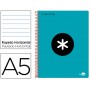 BLOC ESPIRAL LIDERPAPEL A5 MICRO ANTARTIK TAPA POLIPROPI LENO 120 H 100G HORIZONTAL 5 BANDAS 6 TALAD