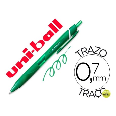 BOLIGRAFO UNI-BALL ROLLER  JETSTREAM SXN157C RETRACTIL 0,7 MM  COLOR VERDE