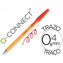 BOLIGRAFO NARANJA Q-CONNECT ROJO FINO
