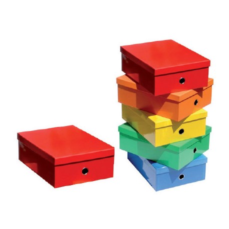 CAJA FAST-PAPERFLOW CARTON FORRADO COLOR LINE 130X280X365 MM COLORES SURTIDOS