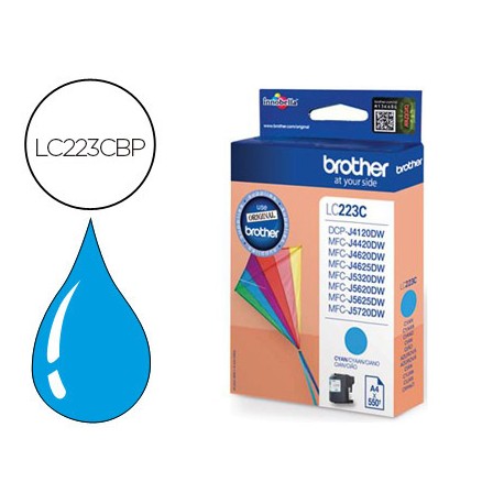 INK-JET BROTHER LC-223CBP CYAN -550 PAG- DCP4120DW MFCJ4420DW MFCJ4620DW MFCJ5320DW