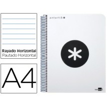 BLOC ESPIRAL LIDERPAPEL A4 MICRO ANTARTIK TAPA POLIPROPI LENO 120 H 100G HORIZONTAL 5 BANDAS 4 TALAD