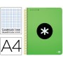 BLOC ESPIRAL LIDERPAPEL A4 MICRO ANTARTIK TAPA POLIPROPILENO 120 H 100G CUADRO 5MM 5 BANDAS 4VERDE F