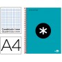 BLOC ESPIRAL LIDERPAPEL A4 MICRO ANTARTIK TAPA FORRADA 120 H 100G CUADRO 5 MM 5BANDAS4 TALADROS COLO