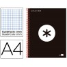 BLOC ESPIRAL LIDERPAPEL A4 MICRO ANTARTIK TAPA FORRADA 120 H 100G CUADRO 5 MM 5 BANDAS 4 TALADROS CO