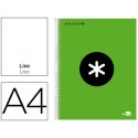 BLOC ESPIRAL LIDERPAPEL A4 MICRO ANTARTIK TAPA FORRADA 120 H 100G LISO CON BANDAS 4 TALADROS COLOR V