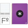BLOC ESPIRAL LIDERPAPEL FOLIO ANTARTIK TAPA EXTRADURA 80 H 100G HORIZONTAL CON MARGEN COLOR VIOLETA