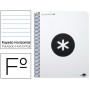 BLOC ESPIRAL LIDERPAPEL FOLIO ANTARTIK TAPA EXTRADURA 80 H 100G HORIZONTAL CON MARGEN COLOR BLANCO