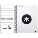 BLOC ESPIRAL LIDERPAPEL FOLIO ANTARTIK TAPA EXTRADURA 80 H 100G HORIZONTAL CON MARGEN COLOR BLANCO