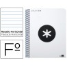 BLOC ESPIRAL LIDERPAPEL FOLIO ANTARTIK TAPA EXTRADURA 80 H 100G HORIZONTAL CON MARGEN COLOR BLANCO