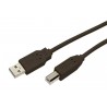 CABLE USB 2.0 MEDIARANGE PARA IMPRESORA TIPO A-B LONGITUD 3 MT COLOR NEGRO