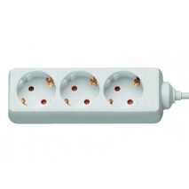 REGLETA 3 TOMAS MEDIARANGE BLANCA SIN INTERRUPTOR LONGITUD CABLE 1,4M