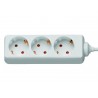 REGLETA 3 TOMAS MEDIARANGE BLANCA SIN INTERRUPTOR LONGITUD CABLE 1,4M