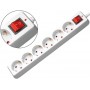 REGLETA 6 TOMAS MEDIARANGE BLANCA CON INTERRUPTOR LONGITUD CABLE 1,4M