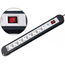 REGLETA 8 TOMAS MEDIARANGE BLANCA CON INTERRUPTOR LONGITUD CABLE 1,4M